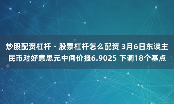 炒股配资杠杆 - 股票杠杆怎么配资 3月6日东谈主民币对好意思元中间价报6.9025 下调18个基点